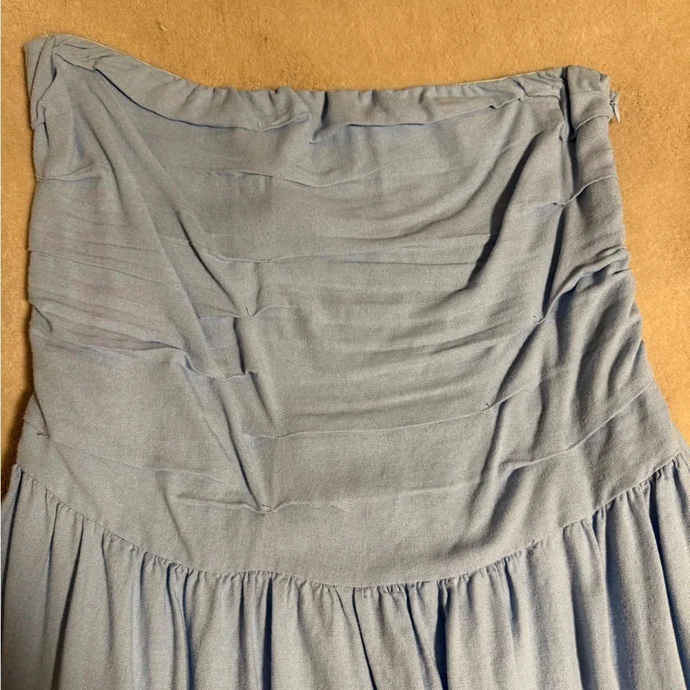 Strapless Light Blue Dress Large - Picture 3 of 8
